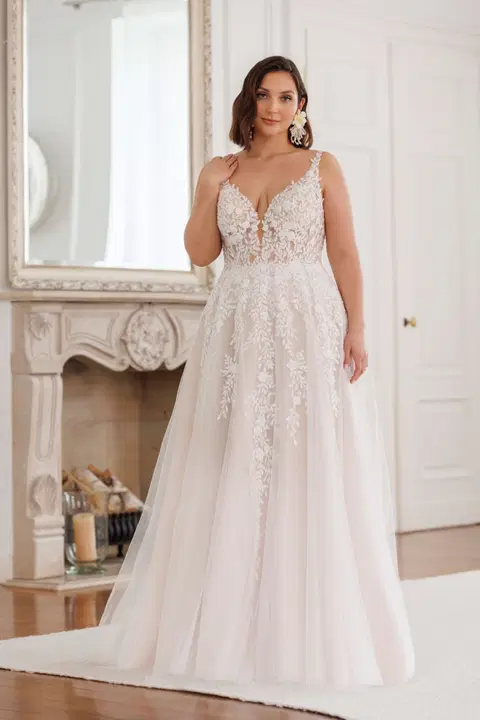 Cleo wedding dress by Jarice, A-line, tulle