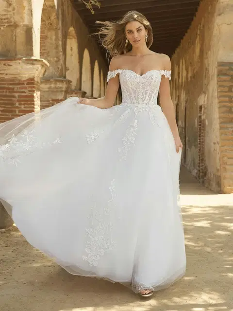 Harlem wedding dress by Maggie Sottero, ball gown, lace