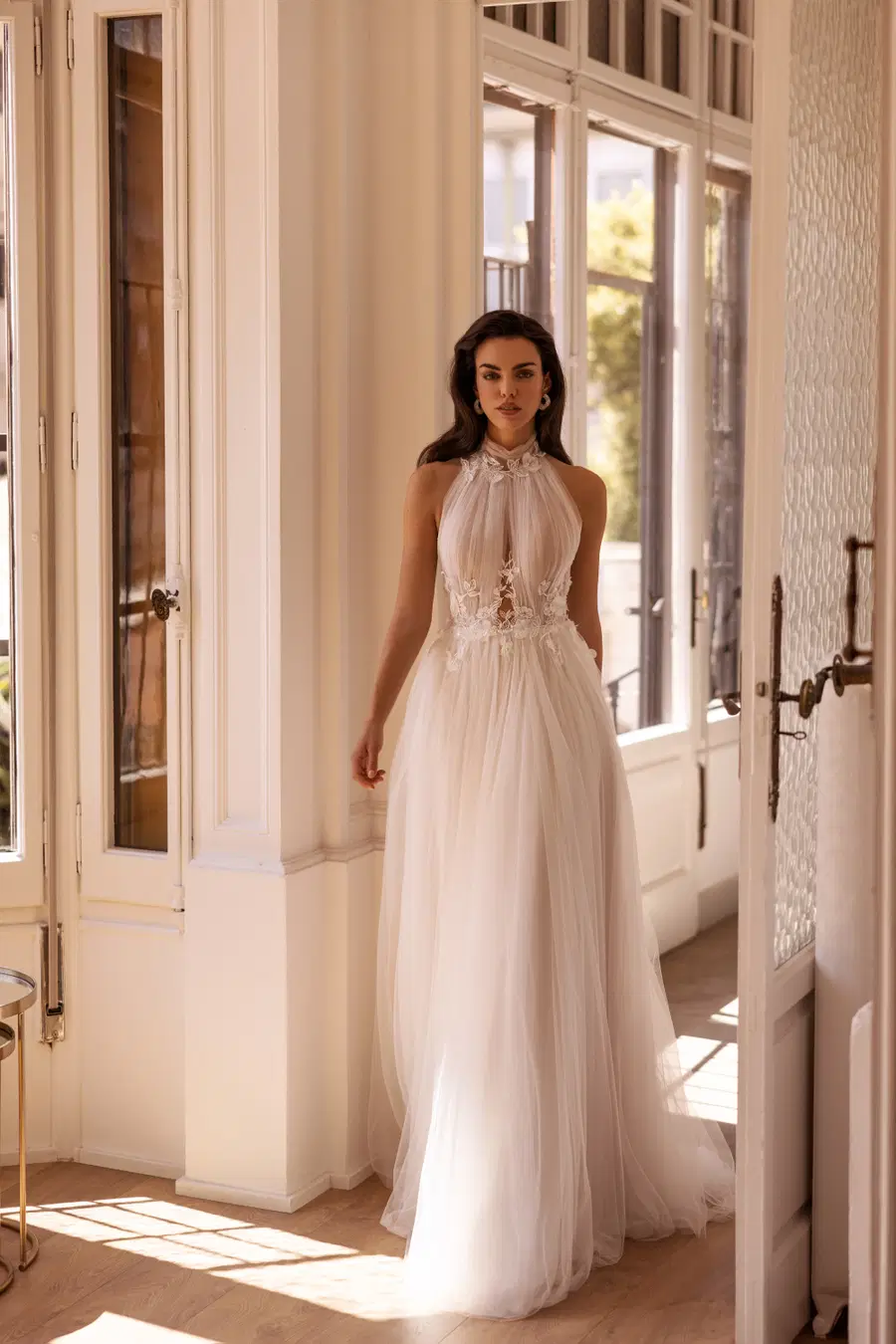 E-5434 by Elizabeth Passion: A-Line silhouette, high / halter neckline, sleeveless, tulle