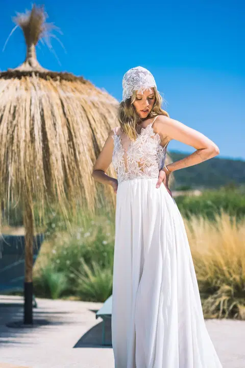Daljana wedding dress by Malee, A-line, chiffon