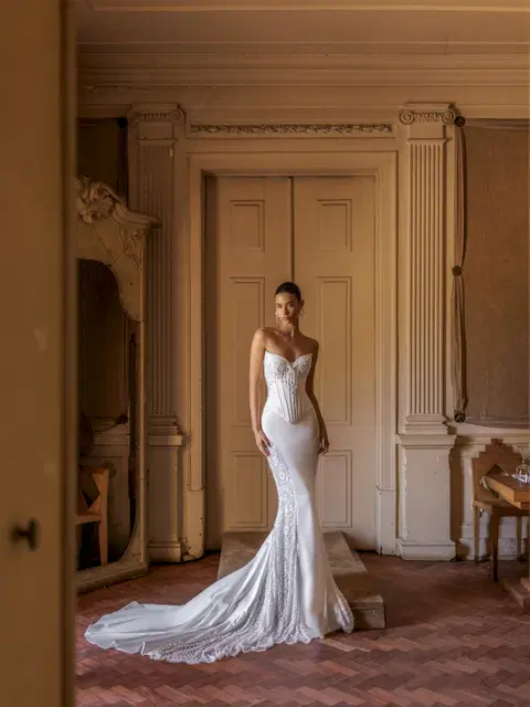 Gaia wedding dress by Wona Concept, mermaid, lace