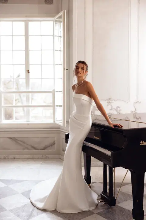 Verity wedding dress by Tina Valerdi, mermaid, mikado