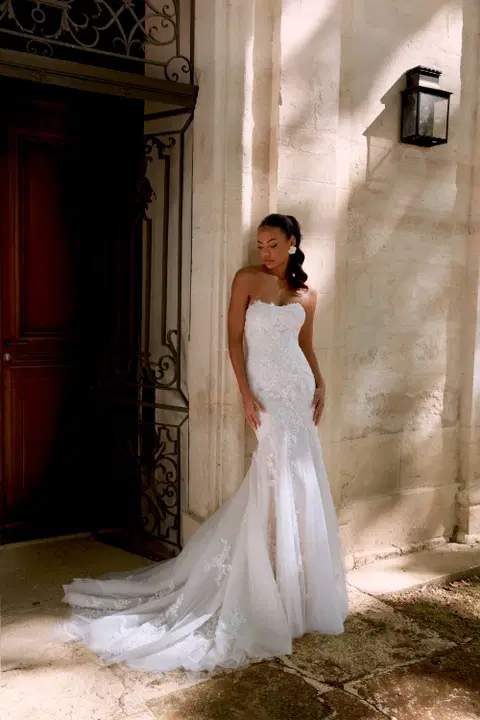 Style 44592 wedding dress by Sincerity Bridal, mermaid, lace