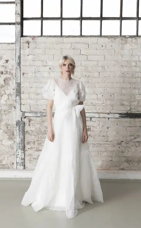 Zola Topper – Brauttop wedding dress by Kisui, A-line, organza