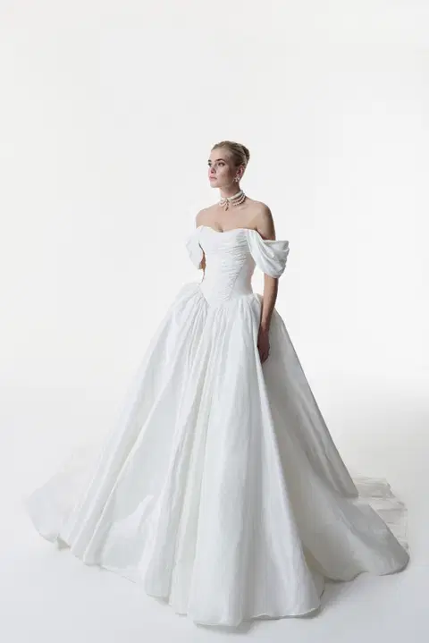 Diana wedding dress by Josephine Scott, ball gown, taffeta