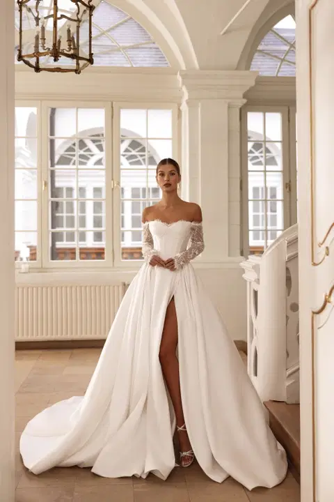 Sybil wedding dress by Tina Valerdi, princess, lace