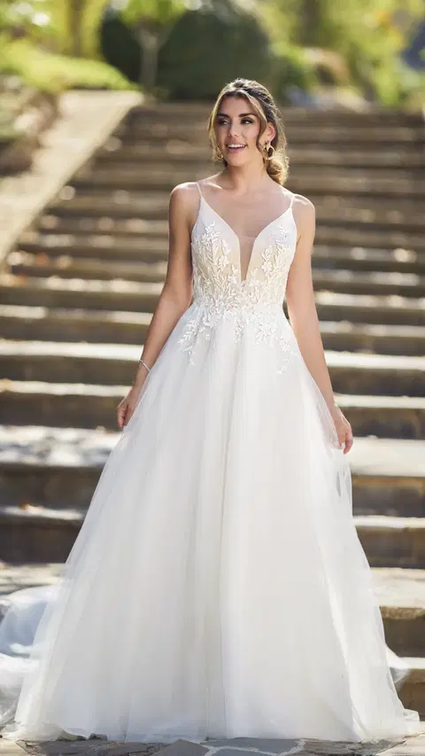 Style 26616 wedding dress by Avec Amour by Très Chic, A-line, tulle