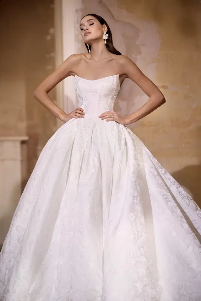 Mara by Josephine Scott: Ball Gown silhouette, scoop neckline, sleeveless, mikado