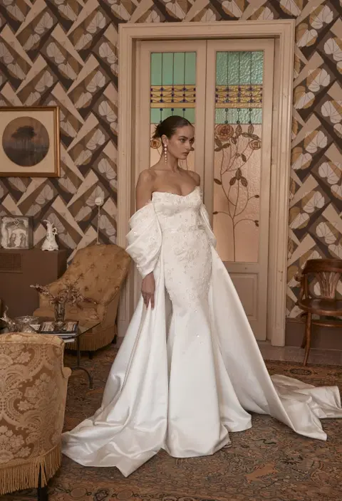 Euphemia 25-004 wedding dress by Ricca Sposa Atelier, mermaid, satin