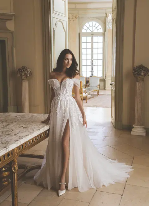 Gina wedding dress by ÉLYSÉE, A-line, lace