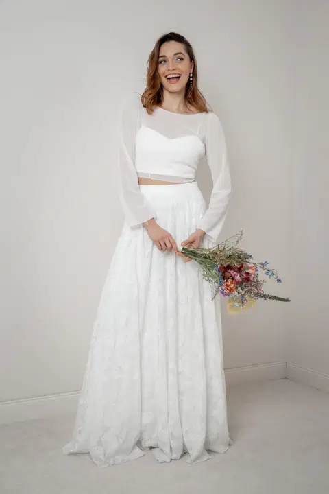 Rock Gillianne wedding dress by noni, two-piece, lace