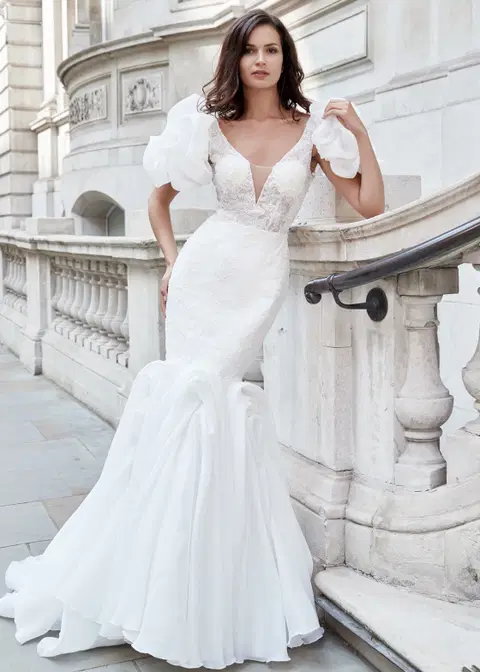 Madonna wedding dress by Dando London, mermaid, satin