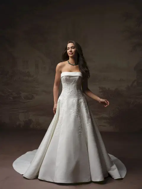 Mileva wedding dress by Maggie Sottero, A-line, lace