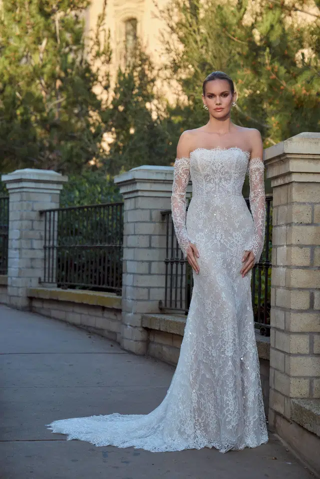 LA26251 Talia by Calla Blanche: long sleeves, lace