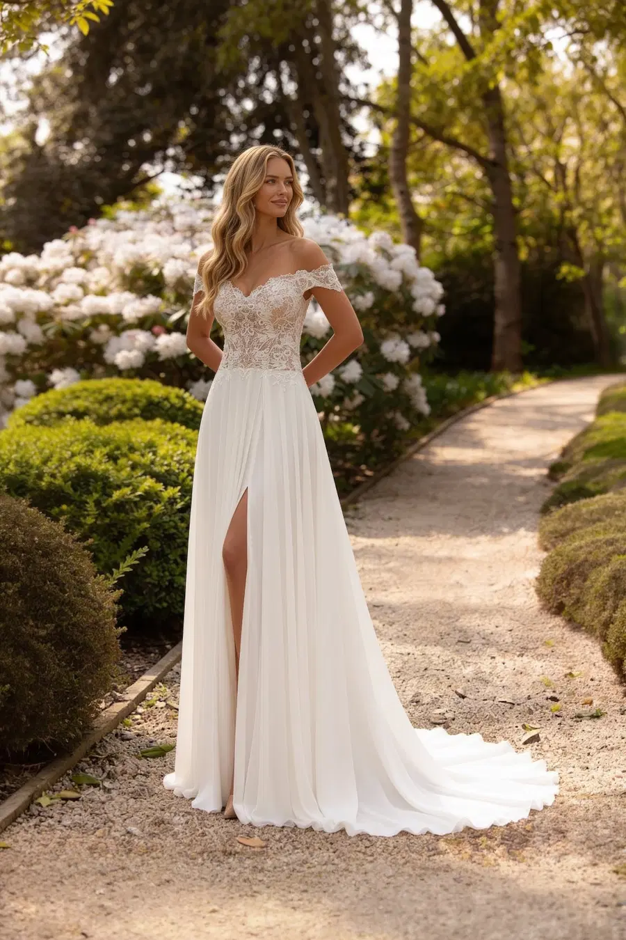 A122 Delilah by Aveline: A-Line silhouette, lace