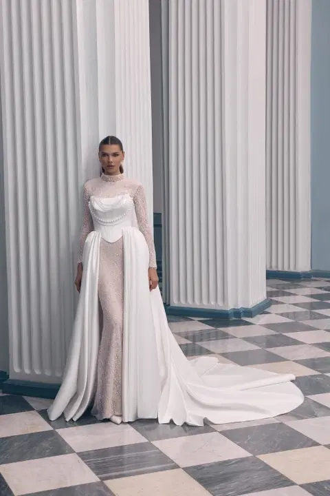Editha wedding dress by Carfelli, mermaid, lace
