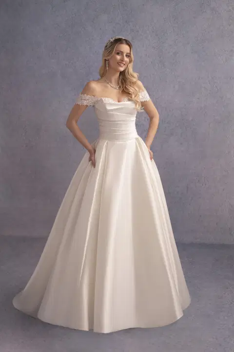 Octavia wedding dress by Donna Salado Bridal, A-line, lace