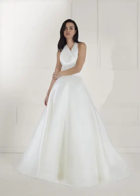 Enya wedding dress by Serravalle, ball gown, organza