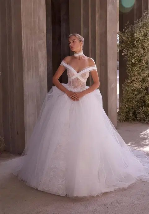 Ianthe wedding dress by Mori Lee, A-line, lace