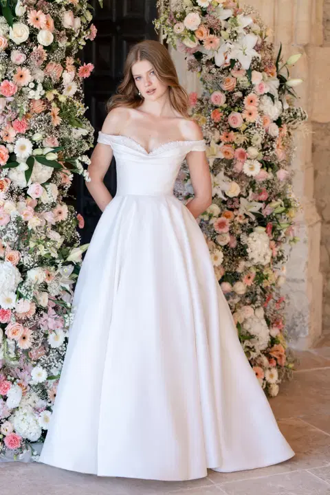 Style R3800 wedding dress by Allure Romance, ball gown, mikado