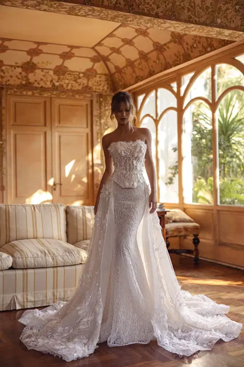 Oceane wedding dress by Tina Valerdi, mermaid, lace