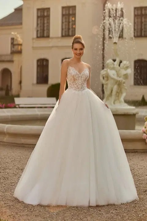 Style 1175 wedding dress by Angela Bianca, princess, lace