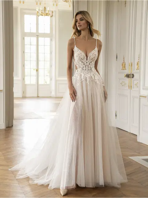Elora wedding dress by ÉLYSÉE, A-line, tulle