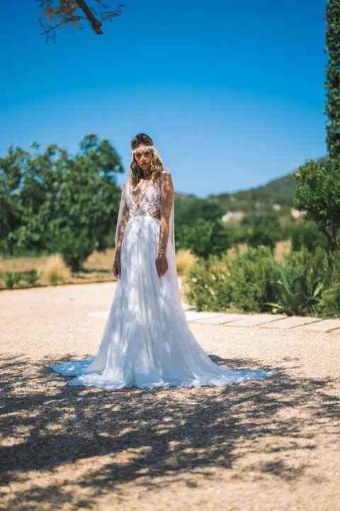 Dara wedding dress by Malee, A-line, chiffon