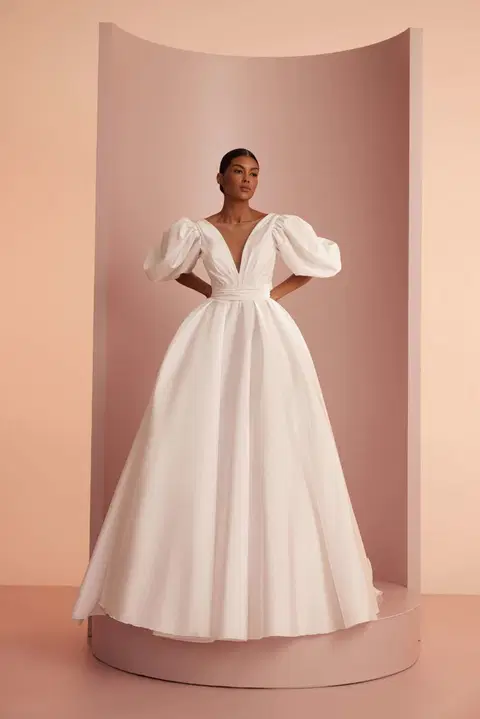 Style L431 wedding dress by Ariamo Light, ball gown, satin