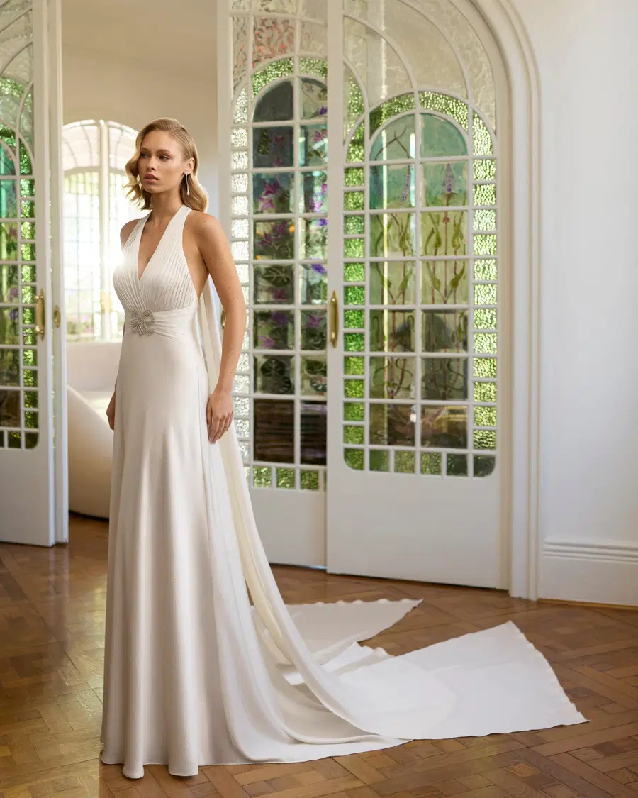 CLAUDIA von Rosa Clara: Gerade, V-Ausschnitt, Ärmellos, Chiffon