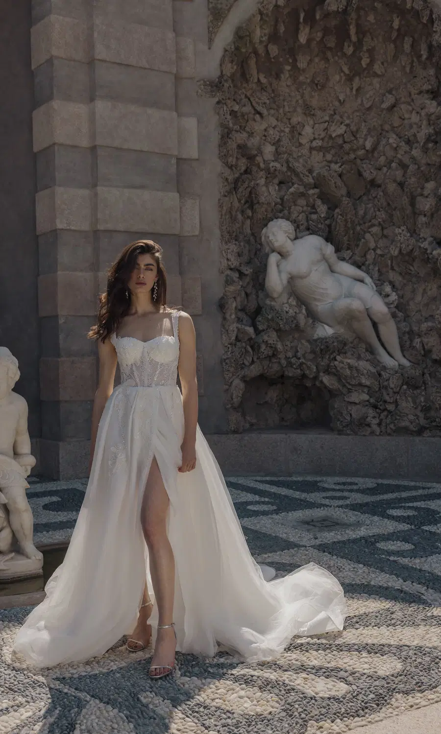 Alina 24-014(2) by Love by Ricca Sposa: A-Line silhouette, sweetheart neckline, sleeveless, tulle