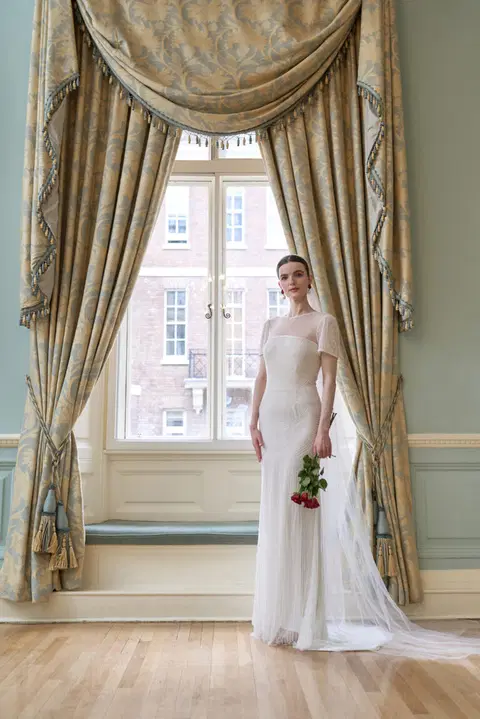 Cleo wedding dress by Eliza Jane Howell, trumpet, tulle