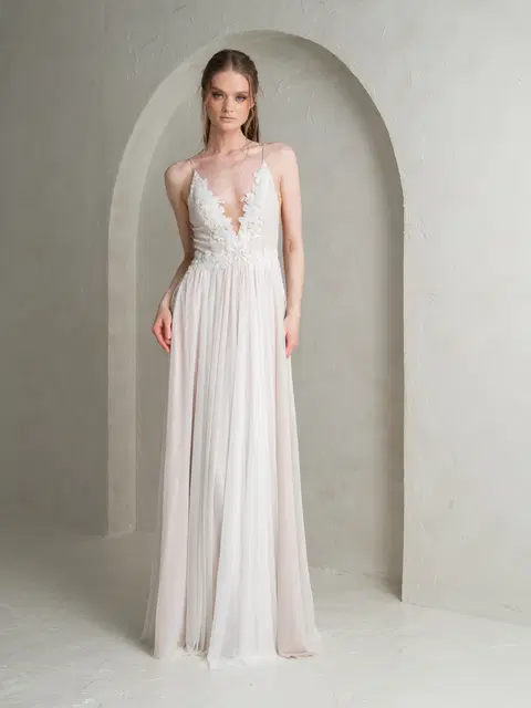 Ophelia wedding dress by Katya Katya London, fit & flare, lace