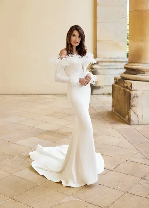 Magical wedding dress by Dando London, mermaid, crepe