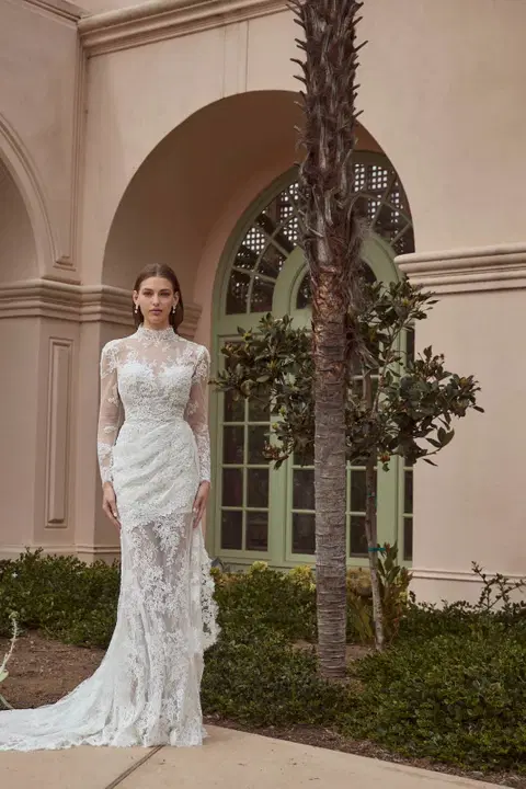 LA26250 Stella wedding dress by Calla Blanche, trumpet, lace