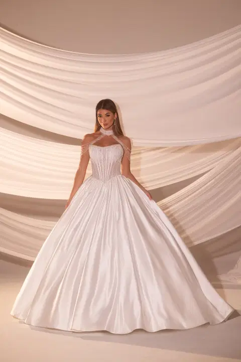 Style RB6183 wedding dress by Rachel Allan, ball gown, lace