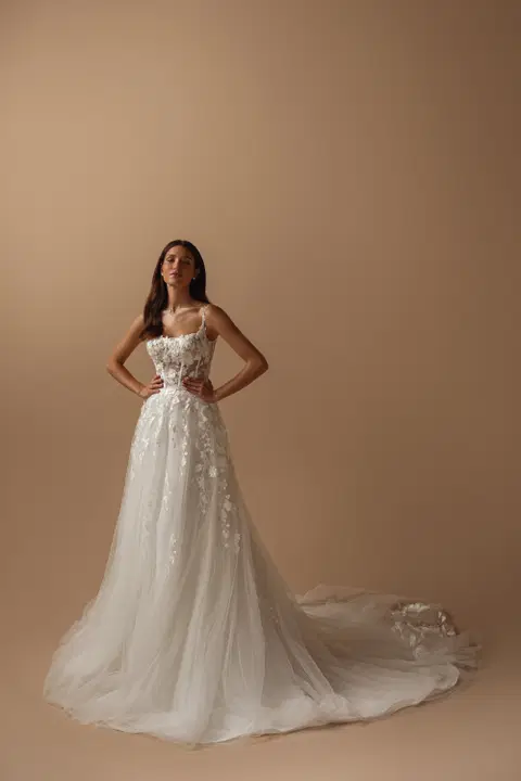 Kya wedding dress by Ella Novia, A-line, tulle