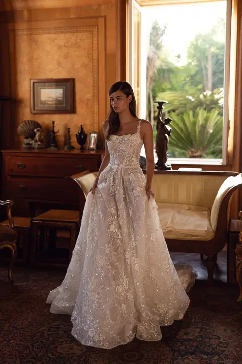 Capucine wedding dress by Tina Valerdi, ball gown, tulle
