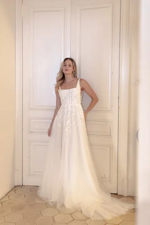 Zayn wedding dress by MWL Bride, A-line, tulle