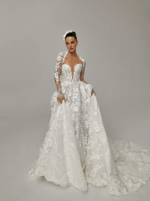 Lizett wedding dress by Wona Concept, ball gown, lace