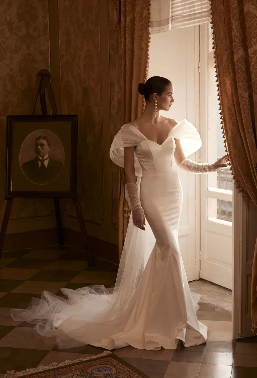 Aelia 25-015 by Ricca Sposa Atelier: Mermaid silhouette, sweetheart neckline, tulle