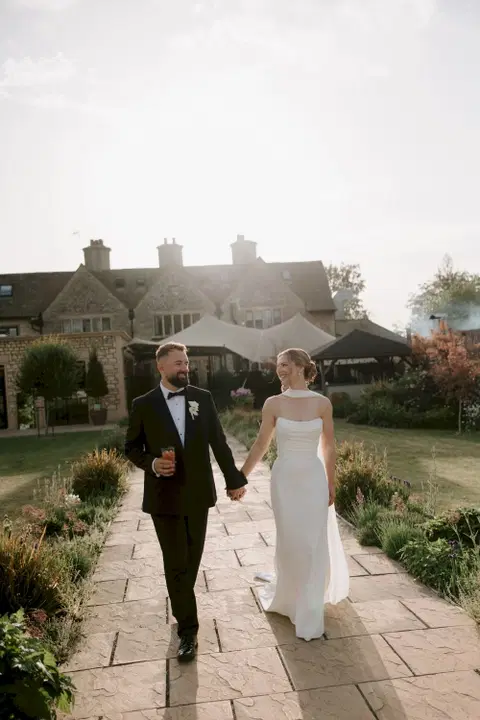 Winter wedding dress by MWL Bride, straight, satin