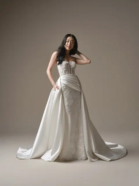 Laurie wedding dress by Maggie Sottero, fit & flare, lace