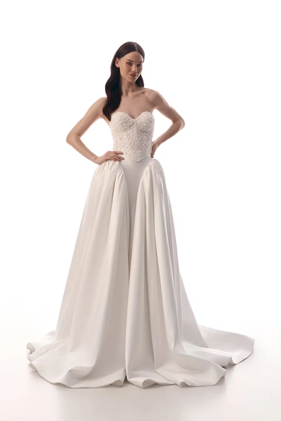 Shea by Innocentia: Ball Gown silhouette, sweetheart neckline, sleeveless, crepe