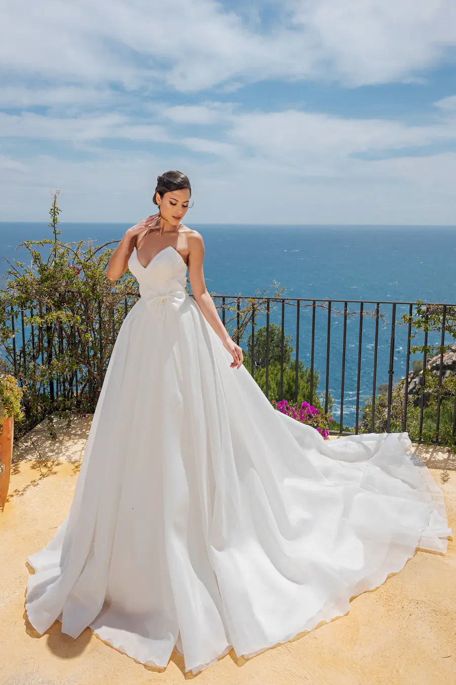 MGB128 by Miss Beautiful Bride: Ball Gown silhouette, sweetheart neckline, sleeveless, tulle
