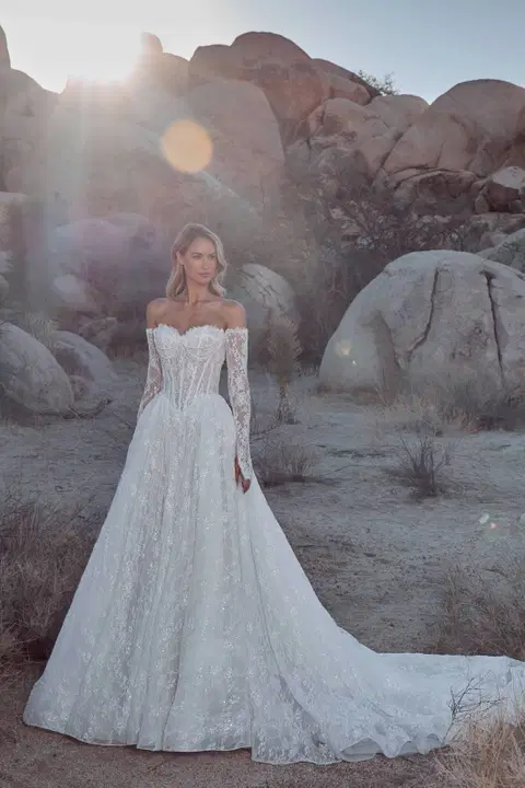 126105 Bianca wedding dress by Calla Blanche, ball gown, lace