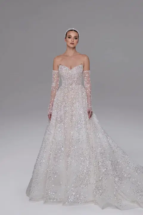 B26220 Gianna wedding dress by Calla Blanche, ball gown, tulle