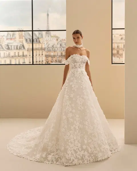 Nadine Brautkleid von Rosa Clara, A-Linie, Spitze