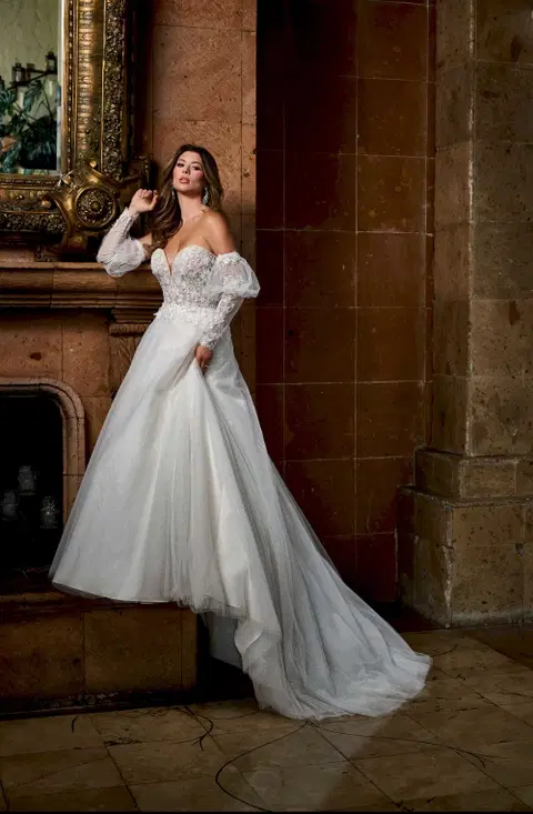 Style RB3212 wedding dress by Rachel Allan, ball gown, lace