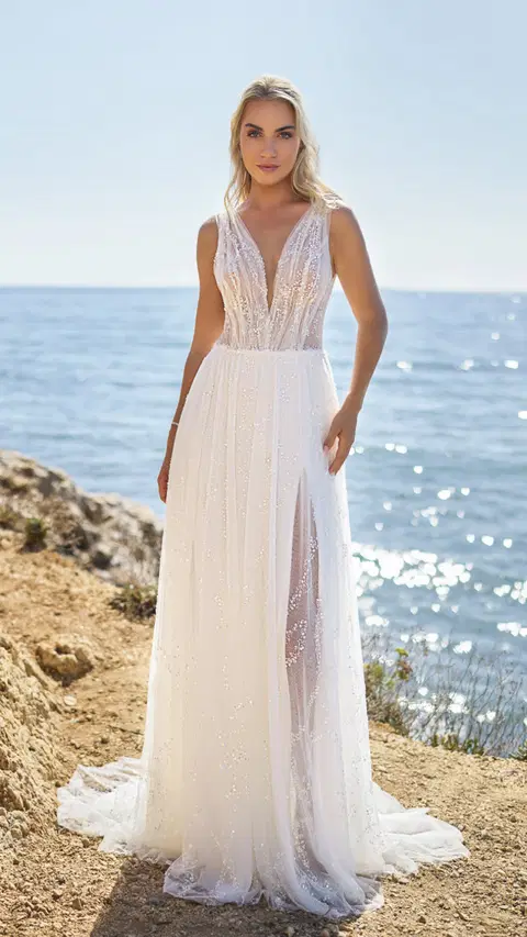 Brinkman 26419 wedding dress by Brinkman by Très Chic, A-line, tulle